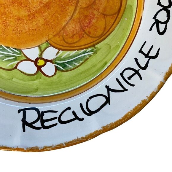 CERASELLA Prodotto Vietrese Plate Festa Regionale 2003 Handpainted Orange - Picture 3 of 13